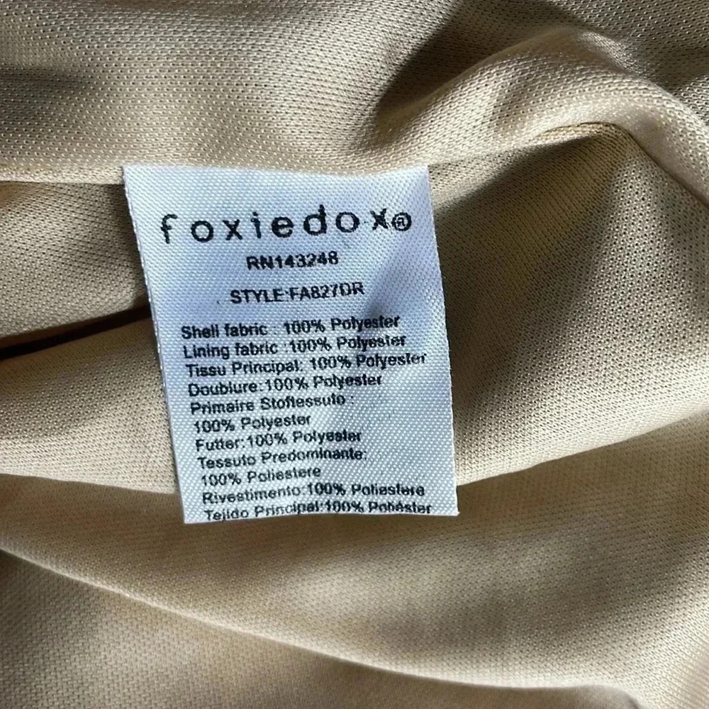 Foxiedox blue floral lace flared mini dress size 4 - Picture 7 of 10